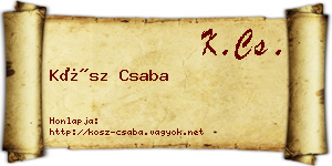 Kósz Csaba névjegykártya